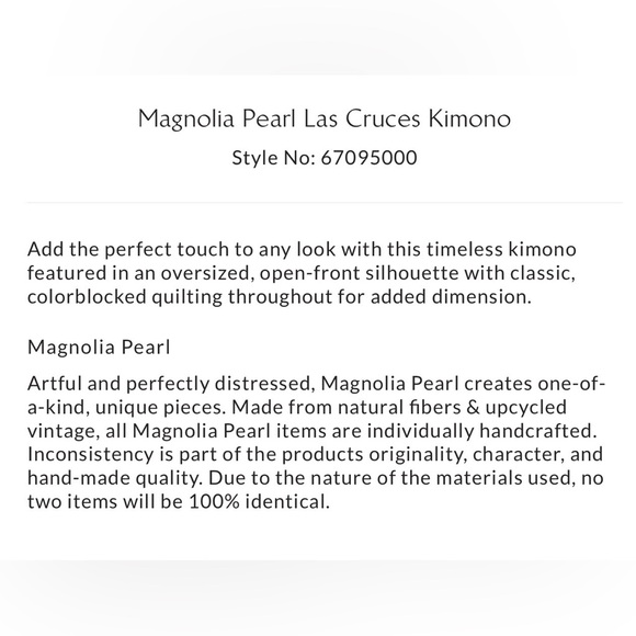 Magnolia Pearl Las Cruces Quiltwork Kimono - Picture 10 of 10